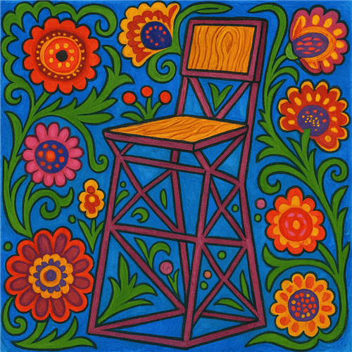 High steel sled base stool Supportstool