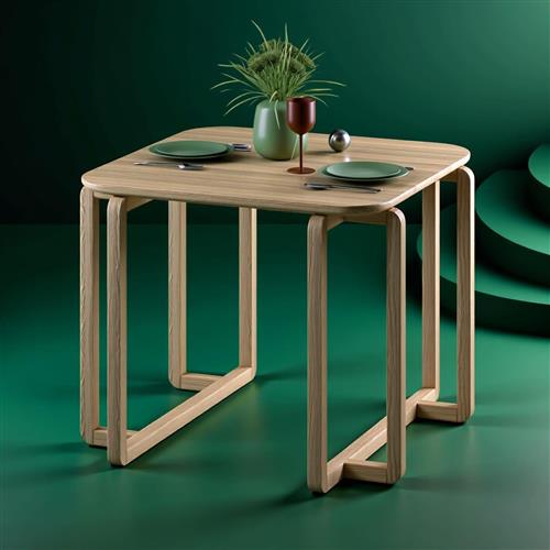 Square wooden dining table Diox 94 cm