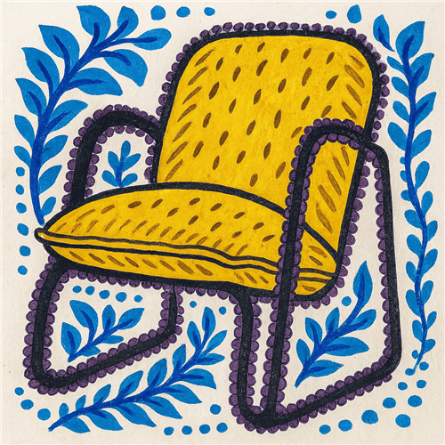 Upholstered fabric armchair TUTTU Monteur