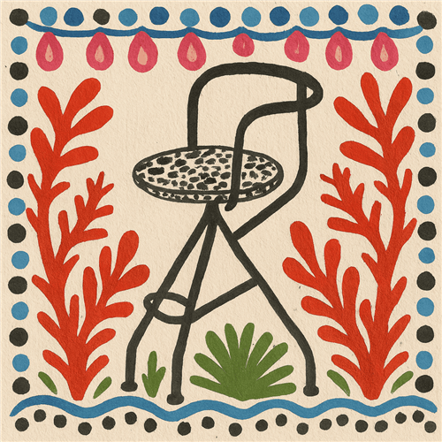 Recycled high stool Kohti