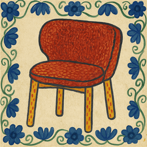 Upholstered fabric chair Morsetto