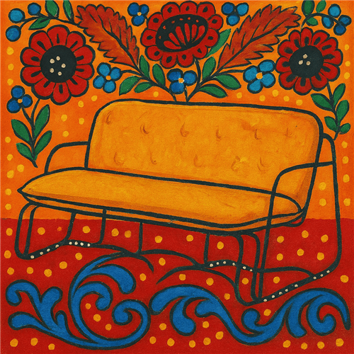 Three-seater fabric sofa TUTTU Monteur