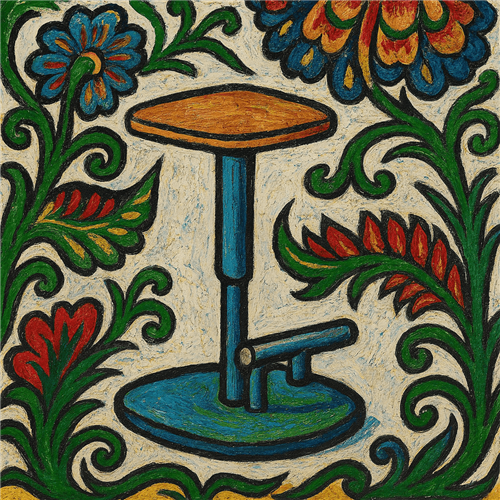 Low metal stool Maraba 65 cm