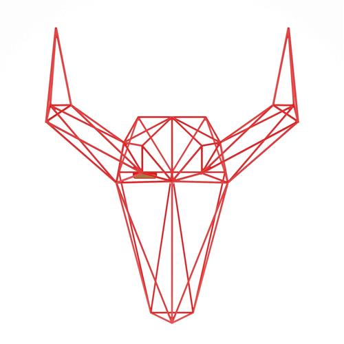 Scultura da parete in metallo Trophy